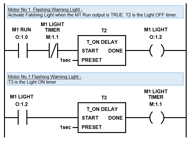 ladder logic program examples light sequence