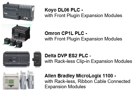Examples of Fixed PLCs with Expansion Modules