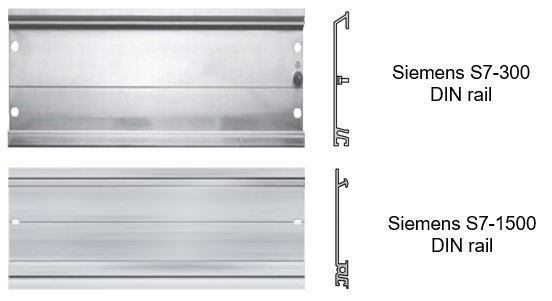 Siemens PLC S7-300 and S7-1500 DIN Rail