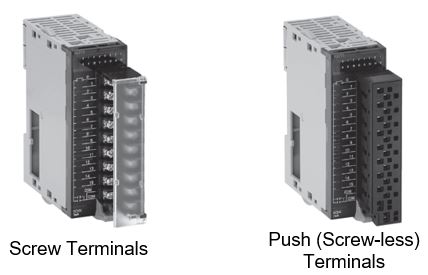 PLC Input and Output Terminal Block Connection Options